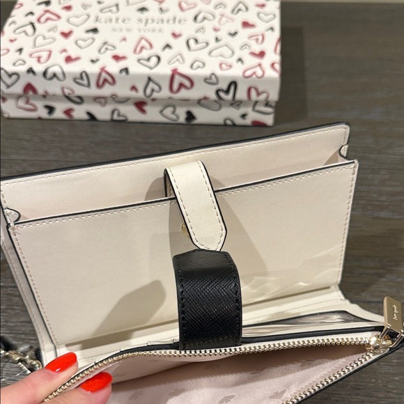 Kate Spade Heart Print Wristlet - Black, Red, White - Picture 6 of 7